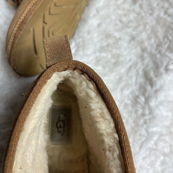 UGG Neumel chestnut leather suede lace up boots wool lining size 8 main image 8